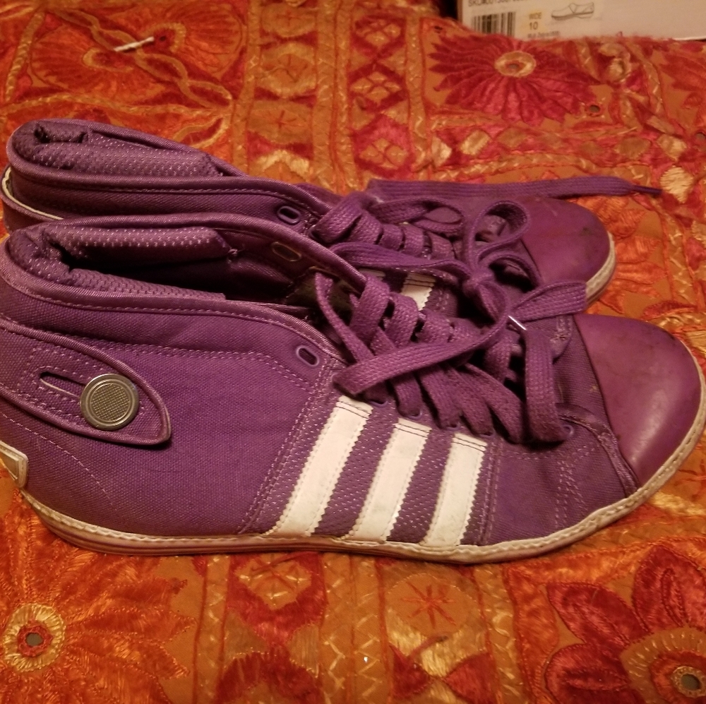 Purple High Top Shell Toed  Adidas - Picture 3 of 3
